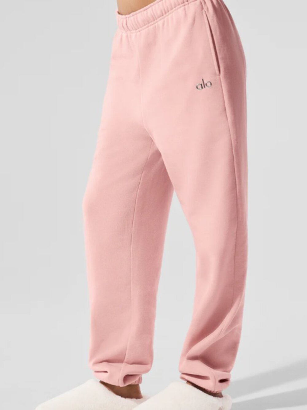 ALO Accolade Straight Leg Sweatpants Pink Quartz NWT